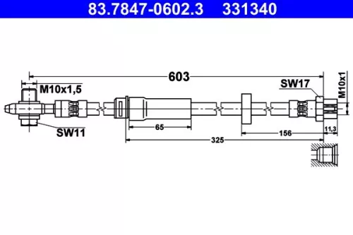 ATE Brake Hose (83.7847-0602.3)
