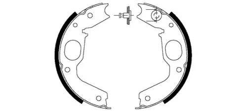 Brake Shoe Set, parking brake
