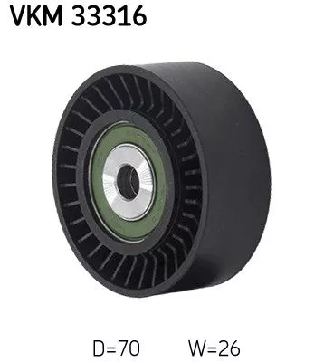 SKF Deflection/Guide Pulley, V-ribbed belt (VKM33316)