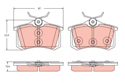 TRW Brake Pad Set, disc brake (GDB2357)