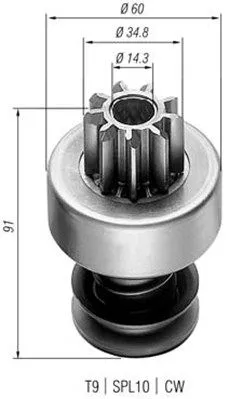 Pinion, starter