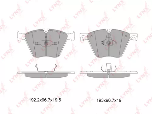 Disc brake pads, front