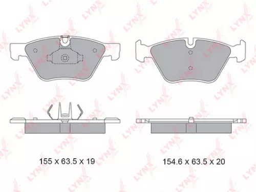 Disc brake pads, front