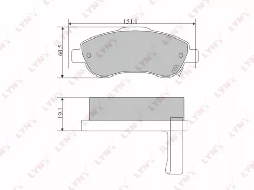Disc brake pads, front