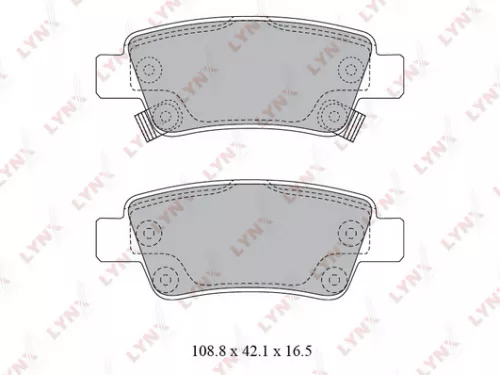 Disc brake pads, rear