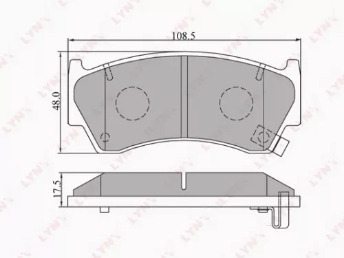 Disc brake pads, front