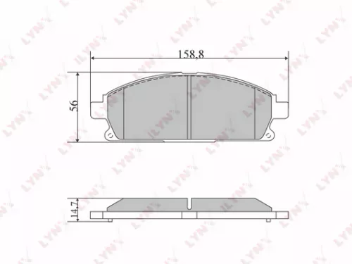 Disc brake pads, front