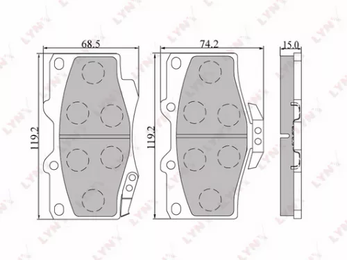 Disc brake pads, front