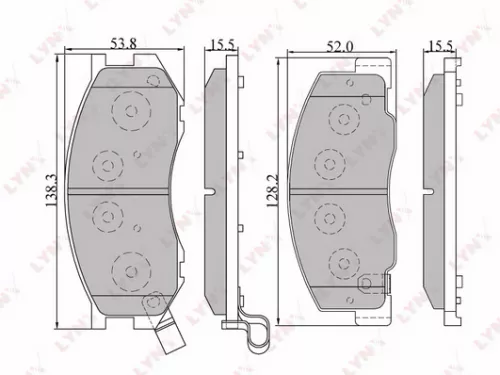 Disc brake pads, front