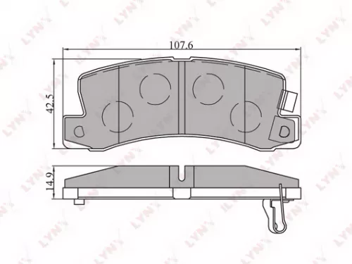 Disc brake pads, rear