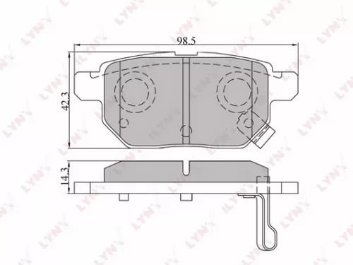 Disc brake pads, rear