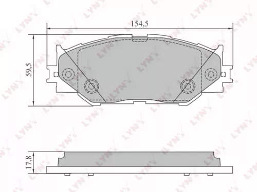 Disc brake pads, front