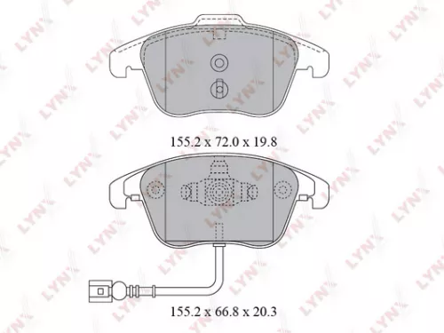 Disc brake pads, front
