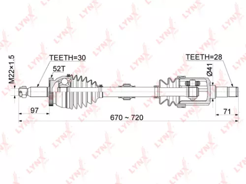 Drive shaft front