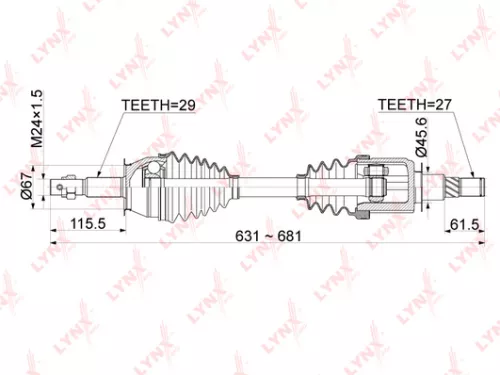 Drive shaft front