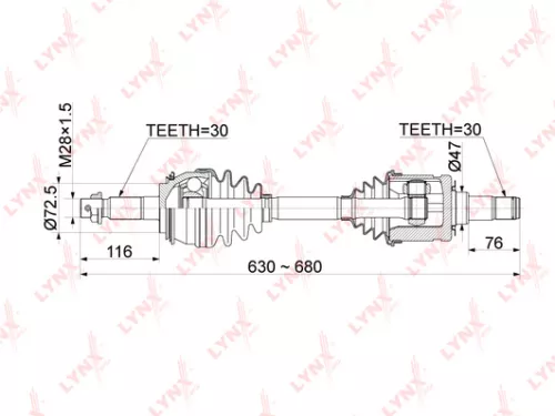 Drive shaft front