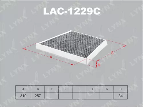 Cabin filter, carbon