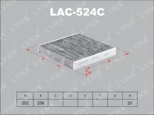 Cabin filter, carbon