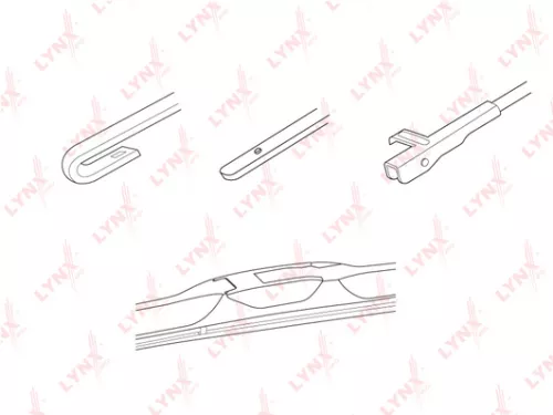Hybrid wiper blade, 480mm