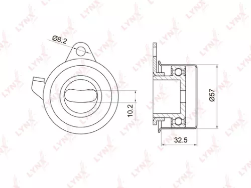 Tension pulley, timing belt